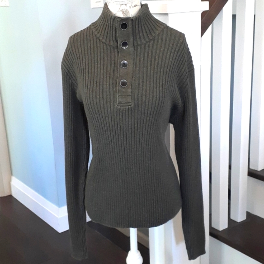 + GAP military style oversized ribbed Pullover sweater